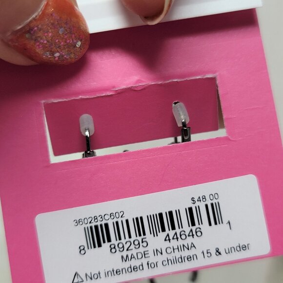 Betsey Johnson Large Spider Rhinestone Earrings - Picture 7 of 9